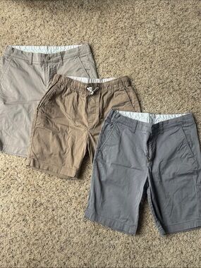 JCrew Crewcuts Casual Cotton Blend Shorts - Gray, Khaki, Tan